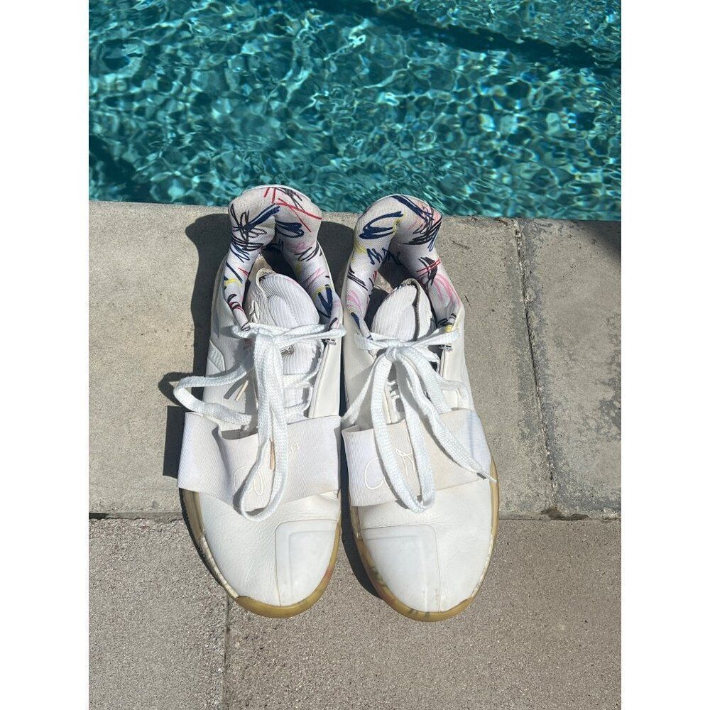 Adidas Men Harden Vol 3 Doodle Cloud White Sneakers Size 13